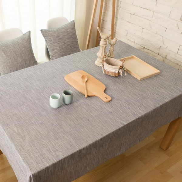

cotton linen embroidery table cloth solid color dining cover tablecloths for rectangle desk outdoor 4 optional