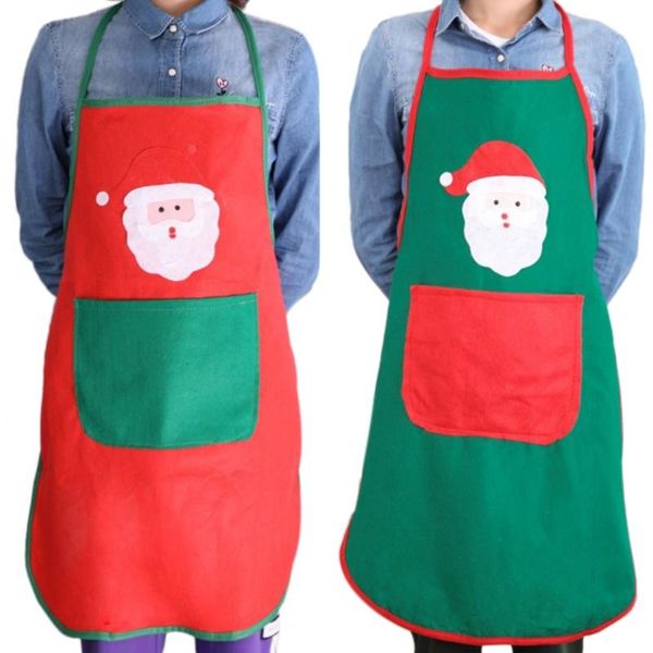 

aprons 2pcs christmas decoration gifts non-woven apron cartoon santa claus pattern