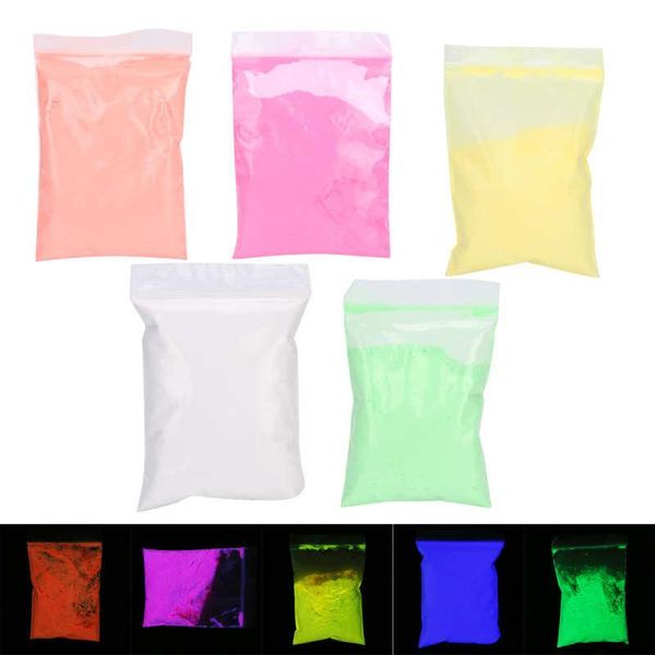 

1bag neon phosphor dipping powder luminous nail art decorations fluorescent glitter glow pigment dust uv gel polish design, Silver;gold