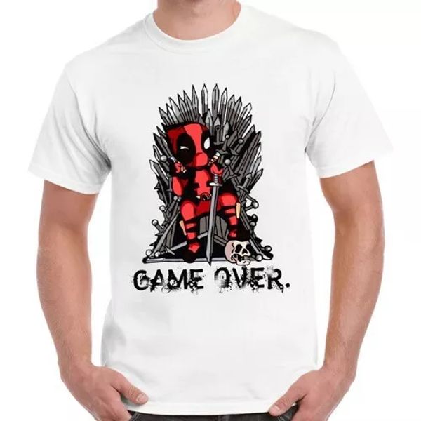 

game over dead pool game cool men women retro cool gift t shirt 2866, White;black