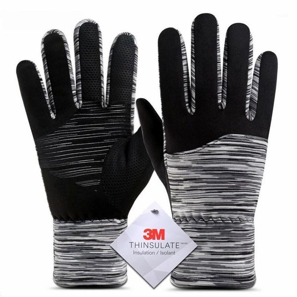 

waterproof warm riding outdoor sport ski gloves motorcycle touched screen winter men women anti-skid cycling mittens1, Black
