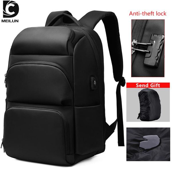 

backpack dc.meilun anti-theft travel men mochila usb charging 17 inch lapbag (waterproof cover) large capacity