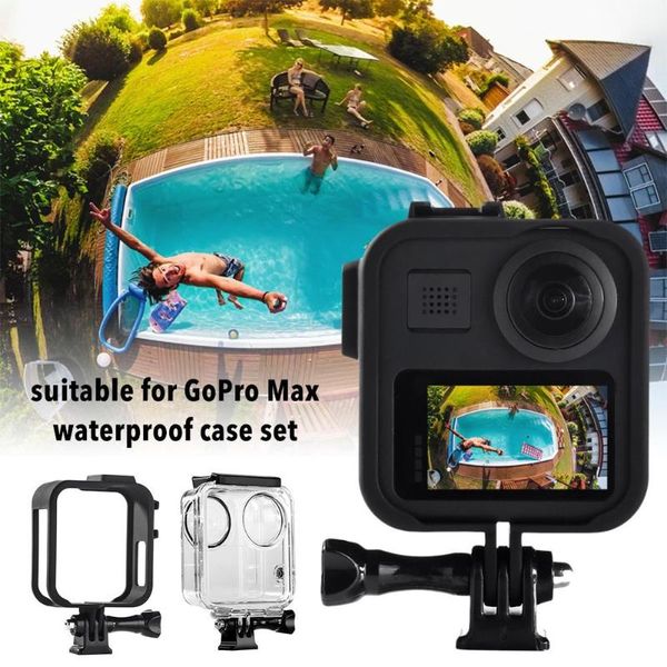 

lens caps camera housing case waterproof protection shell cover set with tripod adapter accessories for max