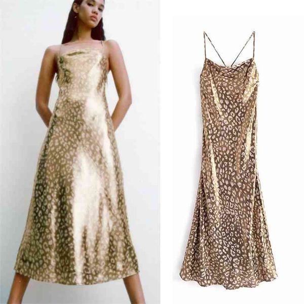 

za summer women camisole dress backless high waist fashion dot printed party lady loose elegant girl outfits 210422, Black;gray