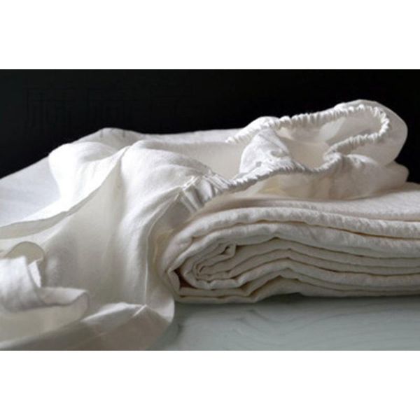 

sheets & sets 100% natural linen fitted sheet with elastic band white cotton bed cover-wrinkle,fade,stain and abrasion resistant