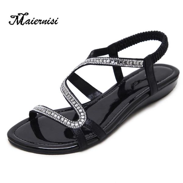 

sandals summer women flip flops designer fashion casual beach flat with shoes rome style female sandal low heels lady, Black
