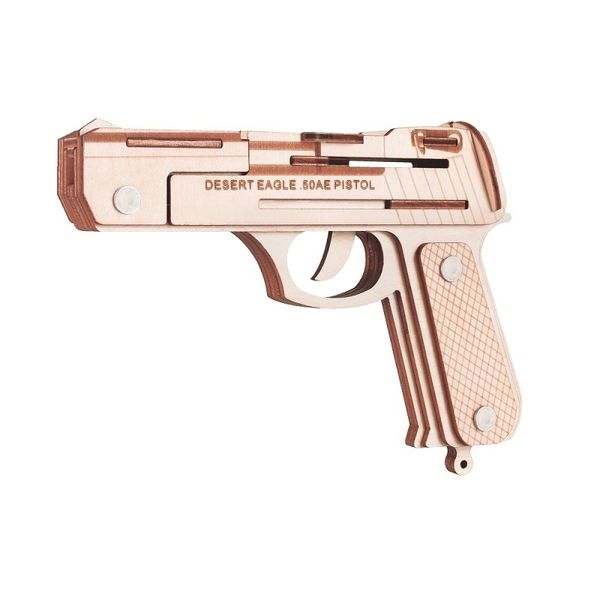

wooden diy assembled rubber band gun model desert eagle toy pistol gift