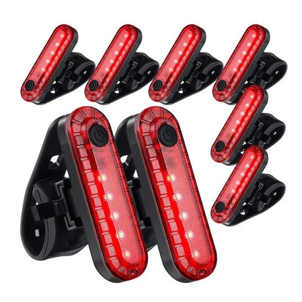 

bike lights 8 pcs light bicycle rear tail cycling safety bright usb rechargeable taillights