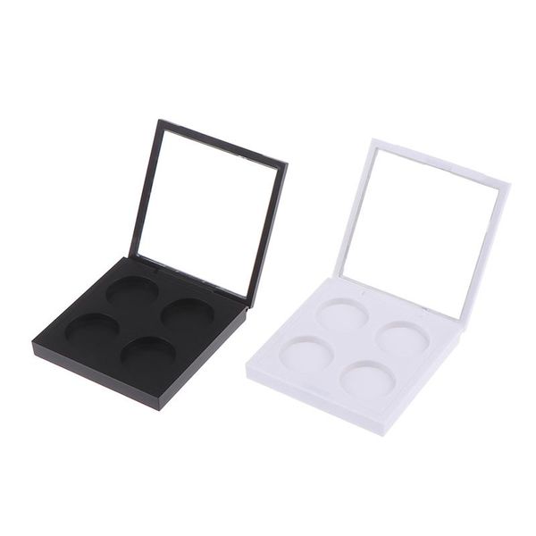 

storage bottles & jars 1pc 4 grids diy eyeshadow magnetic palette eye organizer case box makeup beginners black white
