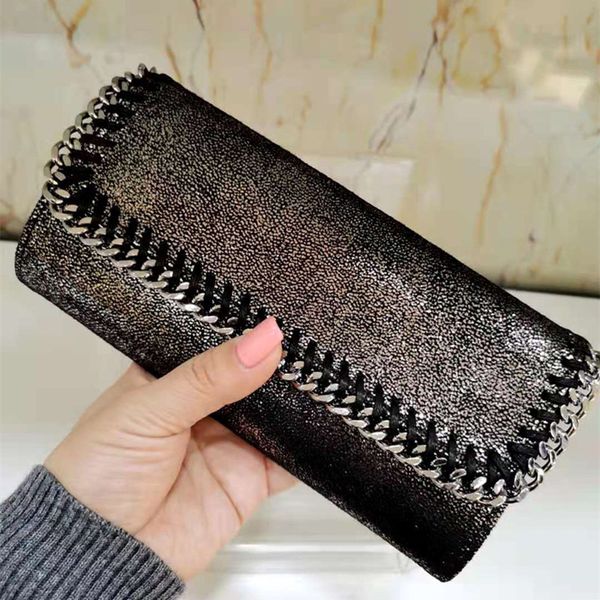 

2021 new wallet stylish way to carry around money cards and coins soft material leather purse card holder business women long wallet, Red;black