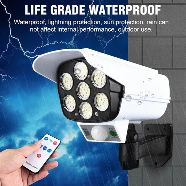 

outdoor wall lamps light garden patio dummy camera waterproof lamp solar powered induction mounted led for home