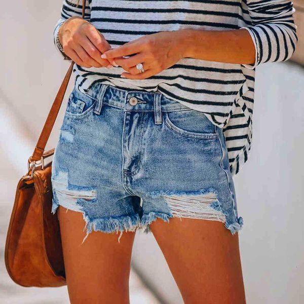 

women's shorts shorts high waist tassel hole casual denim women stretch solid color cotton straight pockets streetwear lady jeans s awf, White;black