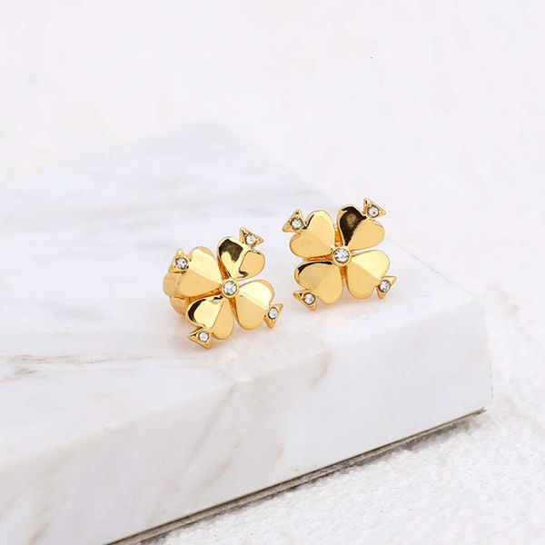 

new fashion elegant lucky clover earrings with zircon earrings, Black