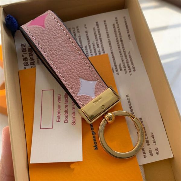

designer brands luxury keychain leather keychains l letter car fashion keys ring lanyard cute key wallet chain rope chain portachiavi, Silver