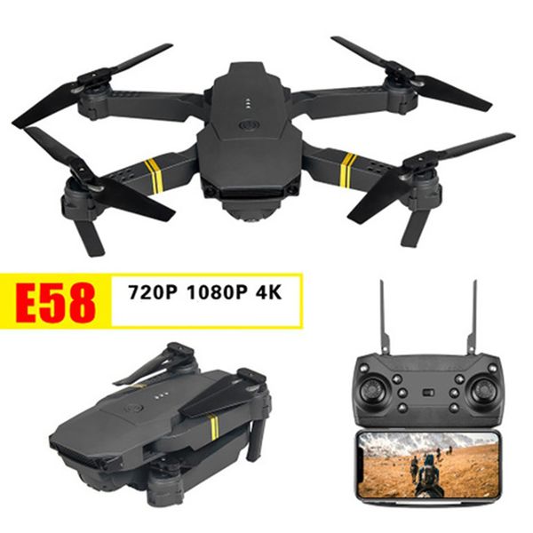 

e58 drone aircraft 4k hd 720p 1080p professional camer wifi fpv collapsible rc quadcopter drone helicopter toy for boy drones plane