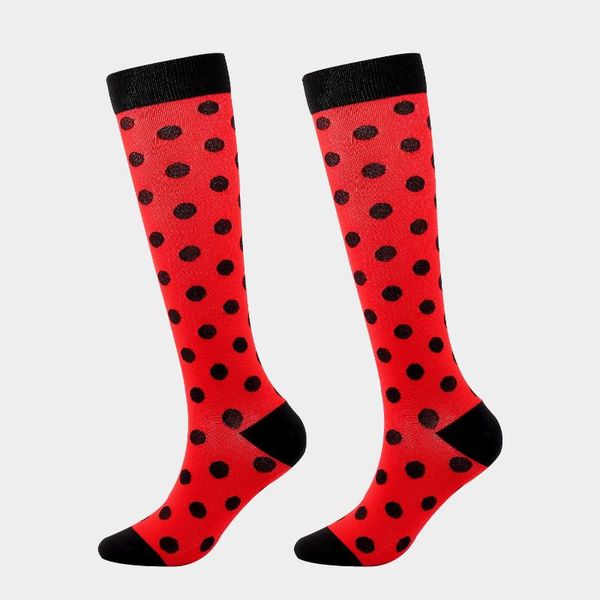 

sports socks compression cycling stockings fit edema, diabetes, varicose veins, running marathon hiking for women, Black