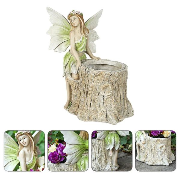 

1pc garden home flowerpot decoration resin flower pot creative vessel wall lamp