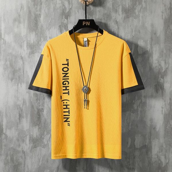 

men's t-shirts 2021 summer 100% cotton t shirts homme shirt men short sleeves letter print funny tee cute fashion brand t-shirt 86, White;black