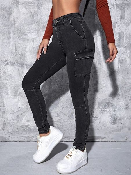 

high waist skinny jeans s2rw#, Blue