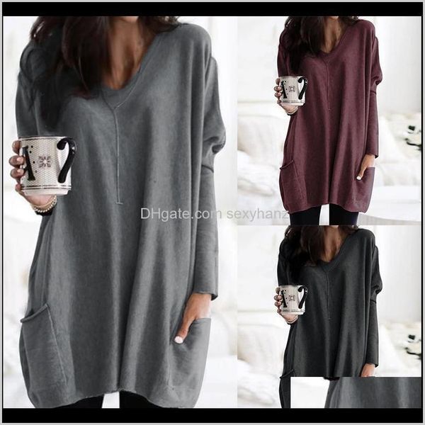 

& shirts womens clothing apparel drop delivery 2021 zanzea women and blouses ladies casual long sleeve shirt autumn knitted loose pocket, White