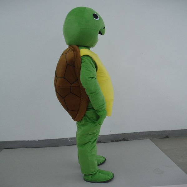Костюмы талисмана Яркая зеленая черепаха Человеческая черепаха Chinemys талисман костюм талисмана мультфильм персонаж костюм Mascotte Hude Fancy Party D