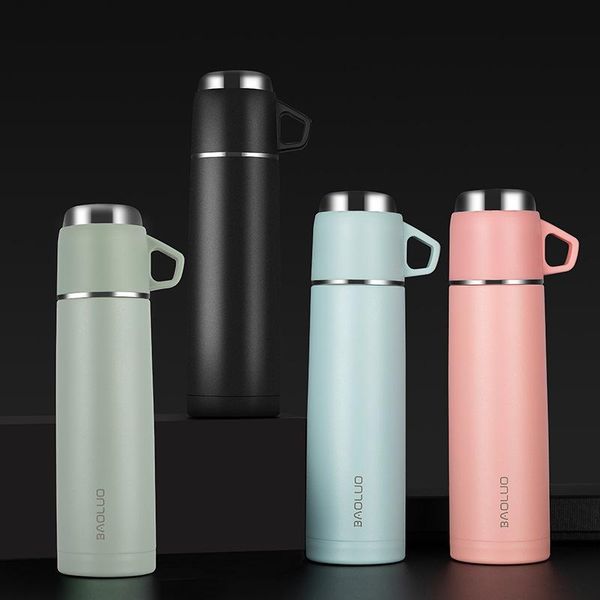 

water bottles 2021 creative business style thermo mug 316 stainless steel coffee large capacity matte non-slip bottle