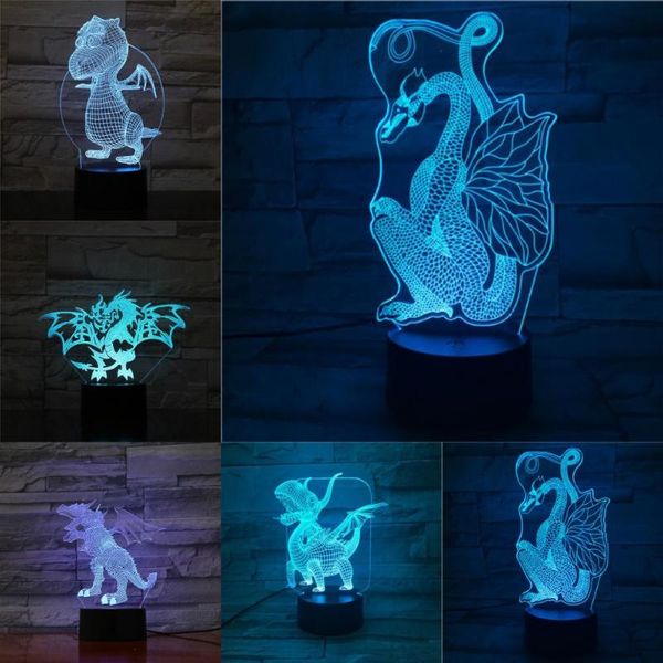 

night lights western flying dinosaur 3d table lamp led touch remote base light holiday creative animal boy present atmosphere lighting