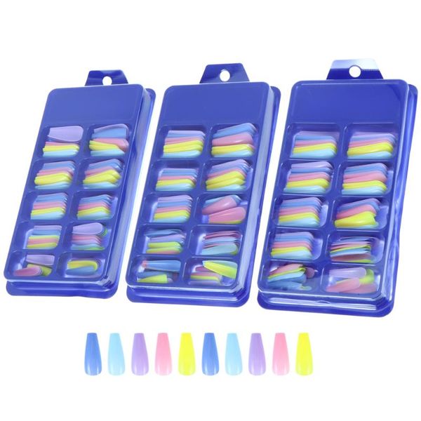 

false nails 300 pcs ballerina press on art artificial nail tips, Red;gold