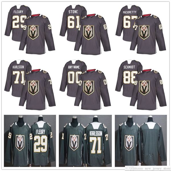

96 Custom 2020 Vegas Golden Knights Latino Heritage Night Hockey Jerseys Marc-Andre Fleury Mark Stone William Karlsson Ryan Reaves Nate Schmidt, Grey men sizes