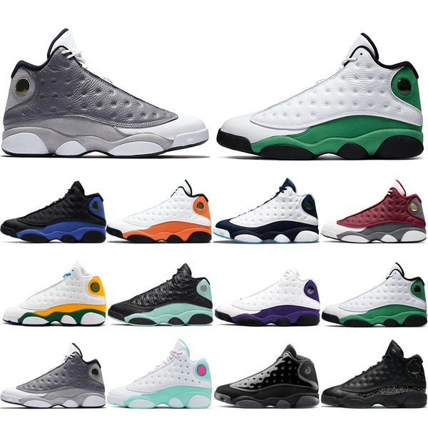 

trainers 13s man basketball shoes atmosphere grey aurora green cap and gold glitter hyper royal island lakers starfish red flint playground