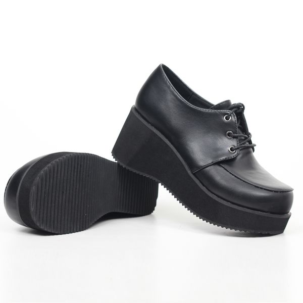 New Style Unisex Rockabilly Casual Lace Up Creeper Plateauschuhe 36-46