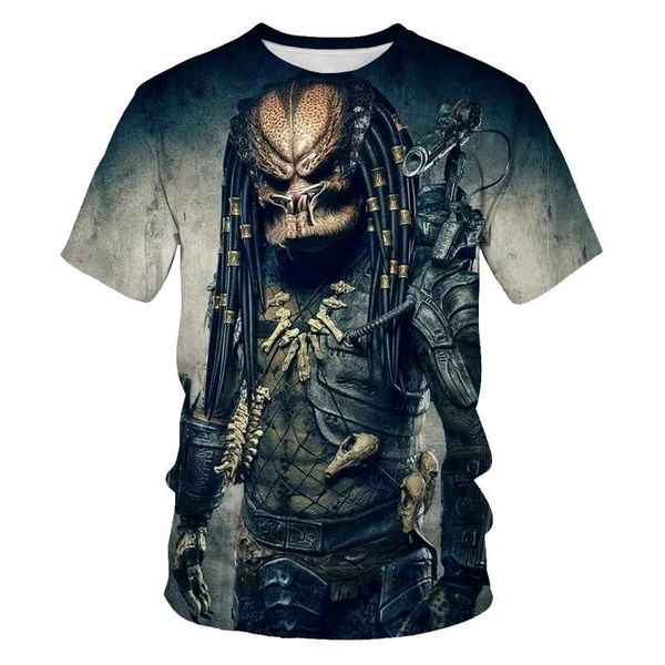 

sci-fi thriller series men's 3d cool printed casual short sleeve summer breathable t-shirt t-shirts, White;black
