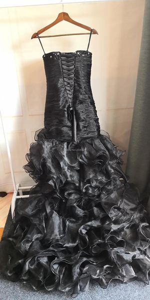 

party dresses strapless beaded prom with ruffle skirt high/low gown, White;black