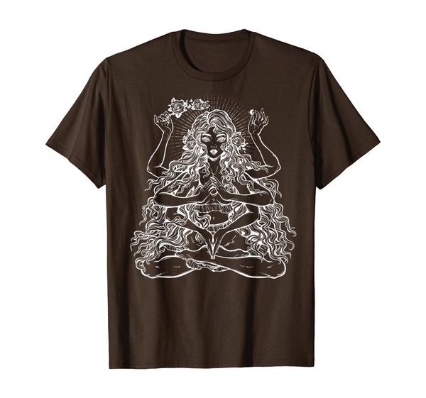 

shakti spiritual goddess - hindu buddhist yoga meditation t-shirt, White;black