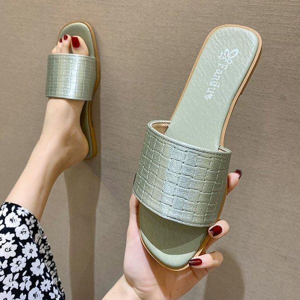 

slippers shoes candy colors woman's slides fashion soft luxury flat rome basic zapatillas mujer casa ladies sandals dlut, Black