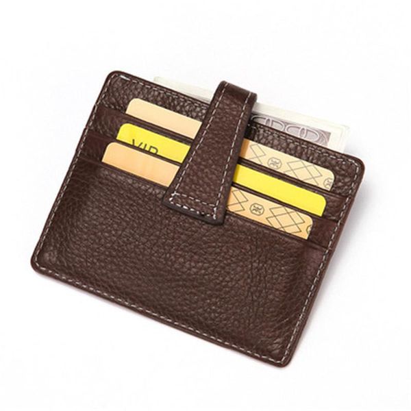 

card holders cuikca 2021 fashion pu leather men holder vintage coin purse cover for credit business hasp small wallet, Brown;gray
