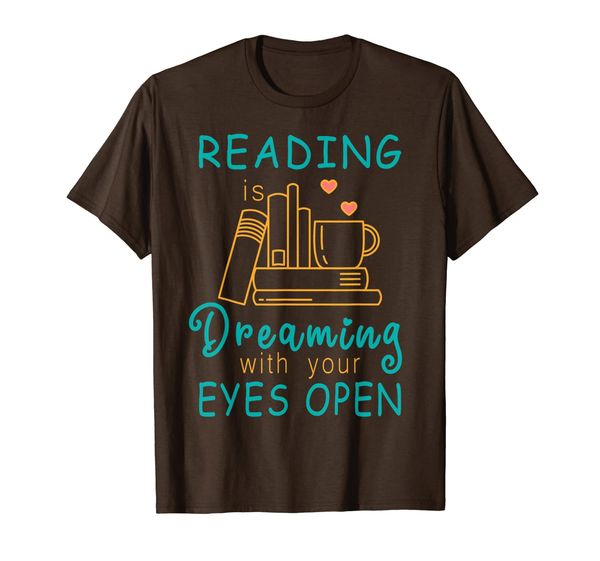

reading is dreaming t-shirt, White;black