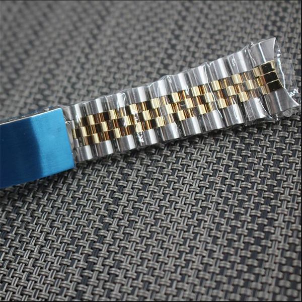 

watch bands accessories bracelet for water ghost men women strap safety buckle solid steel band 13 17 19 20 21mm, Black;brown