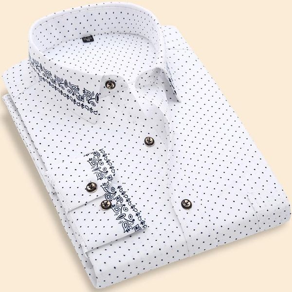 

men's casual shirts brand stylish printed thin fashion soft regular fit social floral long sleeve beach shirt, White;black