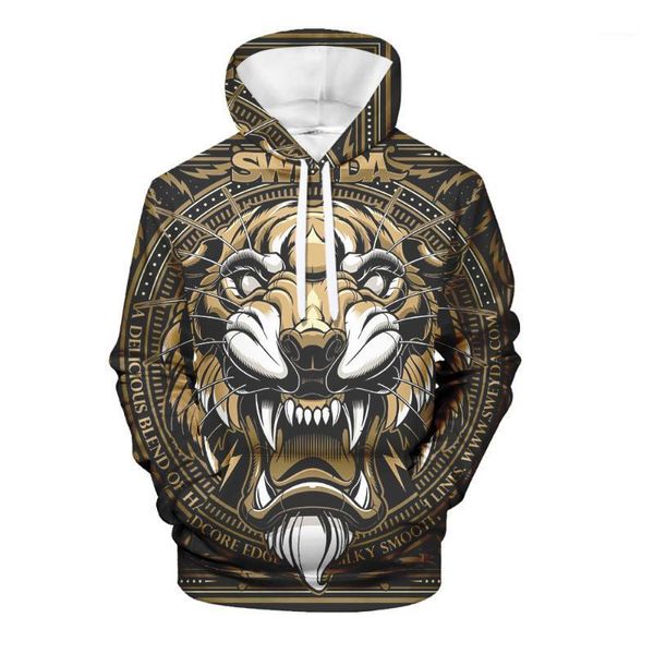 Erkek Hoodies Tişörtü 2021 Ürün 3D Hayvan Baskı Artı Polar Gündelik Ve Kadın Kapüşonlu Ceket Harajuku Hoodie Büyük Boy