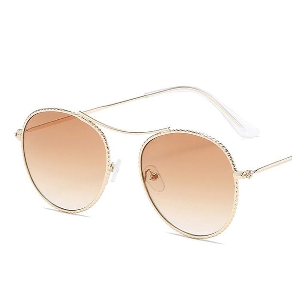 

sunglasses trend metal personality adornment frame for women fashion round ocean lens sun glasses vintage goggle gafas uv400, White;black
