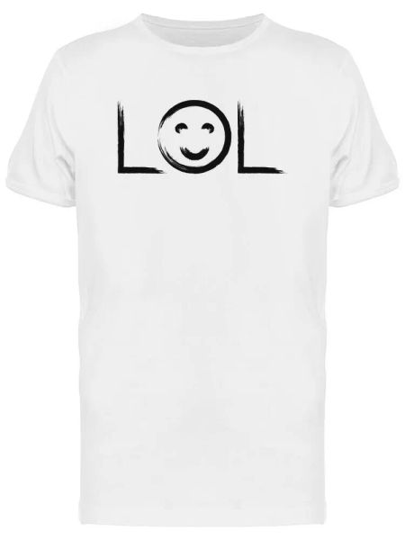 

Lol With O As Happy Face Men's Tee -Image by Shutterstock, White;black