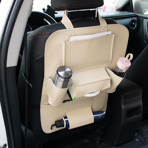 

car organizer universal box back seat bag backseat 7 storage pockets protectors for kids toddlers car-styling auto accessories