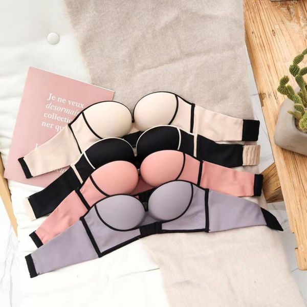 

yoga outfit womens comfortable sports bra breathable strapless stealth underwears crop gym lingiere pushup bralette#30