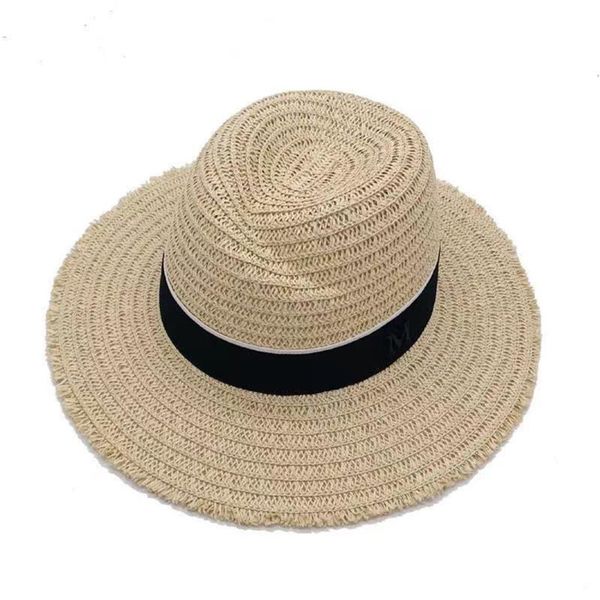 

wide brim hats summer outdoor sunshade straw for men and women travel vacation must-have all-match fashion classic models adjustable, Blue;gray