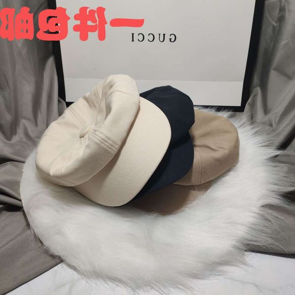 

sun hat spring and summer octagonal female british painter's spaper children's hat, Blue;gray