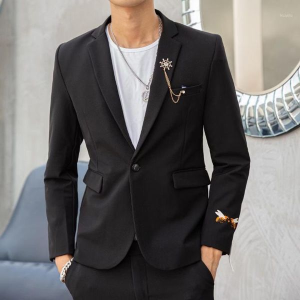 

men's suits & blazers uk0057 fashion sets 2021 runway luxury european design party style clothing, White;black