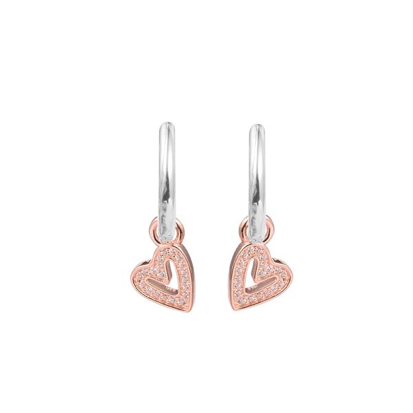 

silver studs earring sparkling and heart hoop earrings sterling silver jewelry woman diy valentine's day gift make up, Golden;silver