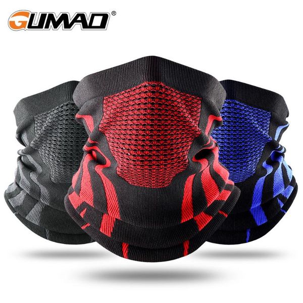 

men face breathable winter ski gaiter neck printed cover bandana mask women tube cycling masks scarf thermal warmer hiking sport caps &, Black