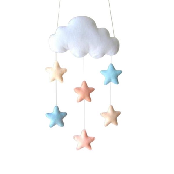 

wall clocks cloud raindrop hanging decor diy baby room kids decoration for shower (star)